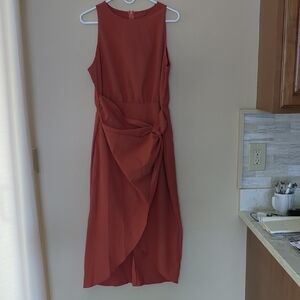 20" Pit To Pit Shein Solid Orange Dress